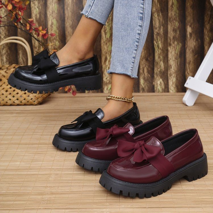 Bow Loafers Platform