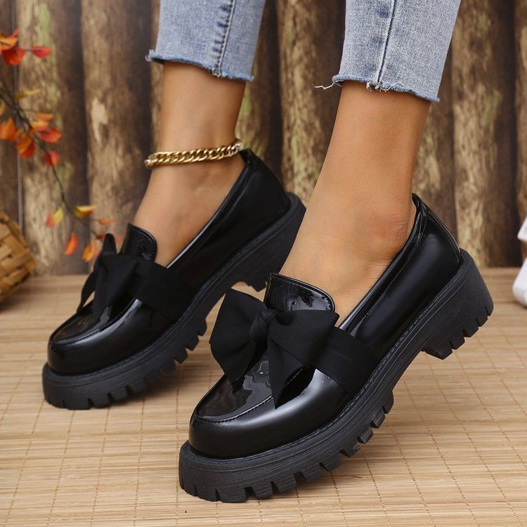 Bow Loafers Platform