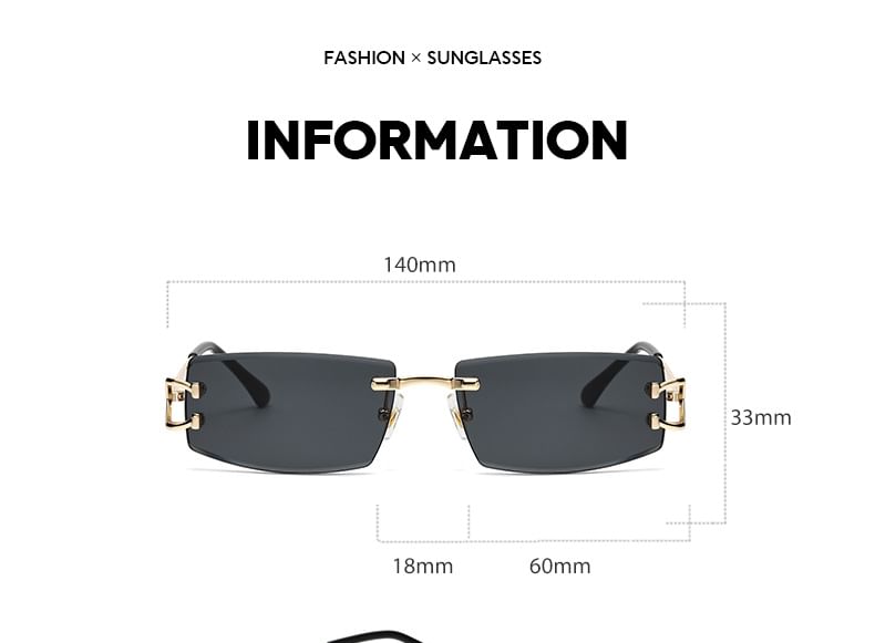 Sunglasses Frameless Square