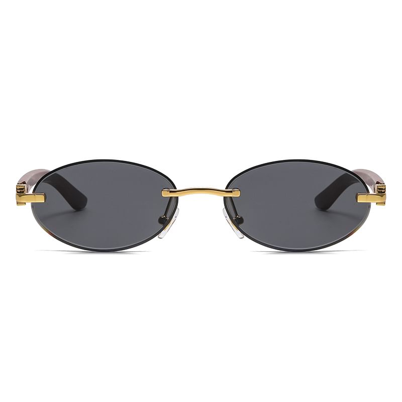 Oval Frame Thin Sunglasses