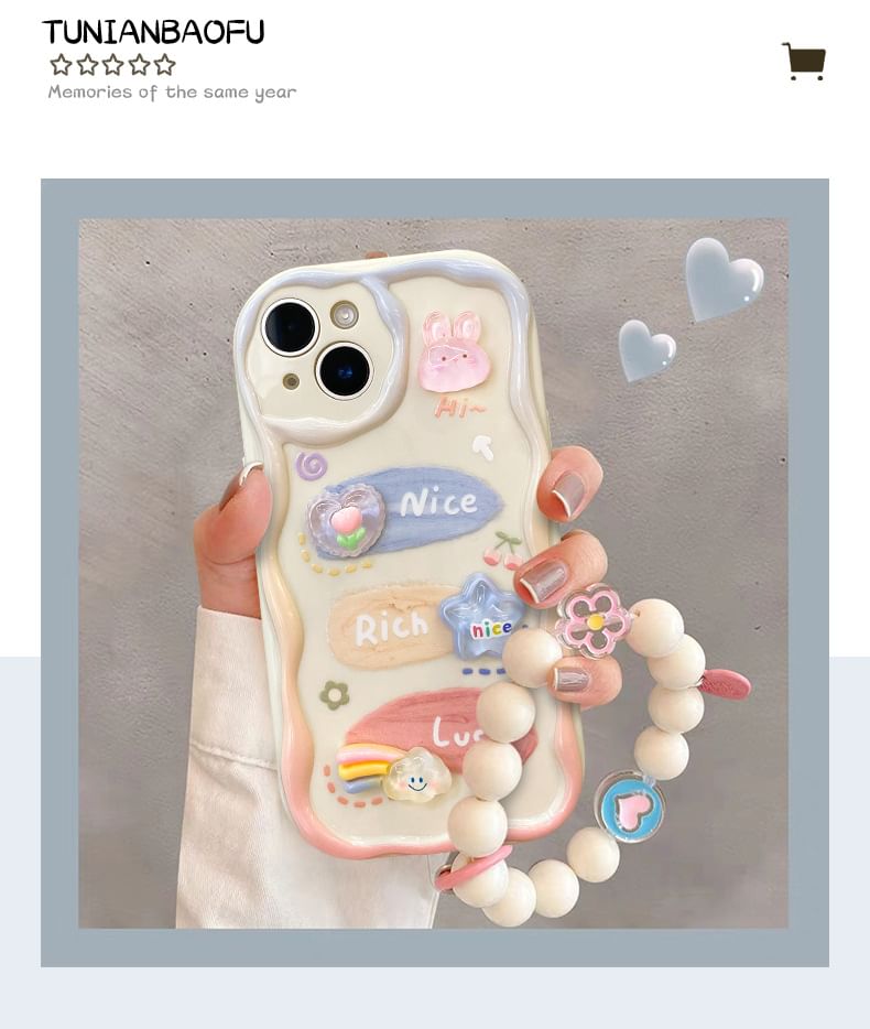 Case Phone Set Cartoon / 3D Strap