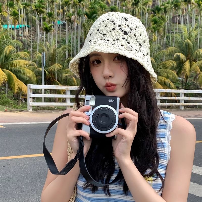 Hat Straw Bucket Crochet