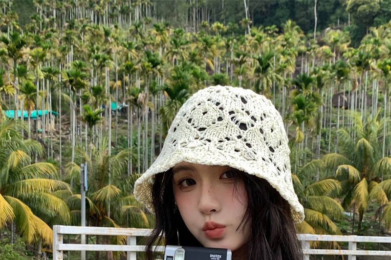 Hat Straw Bucket Crochet
