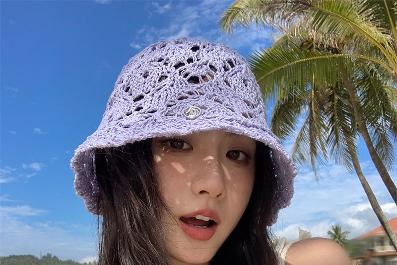 Hat Straw Bucket Crochet