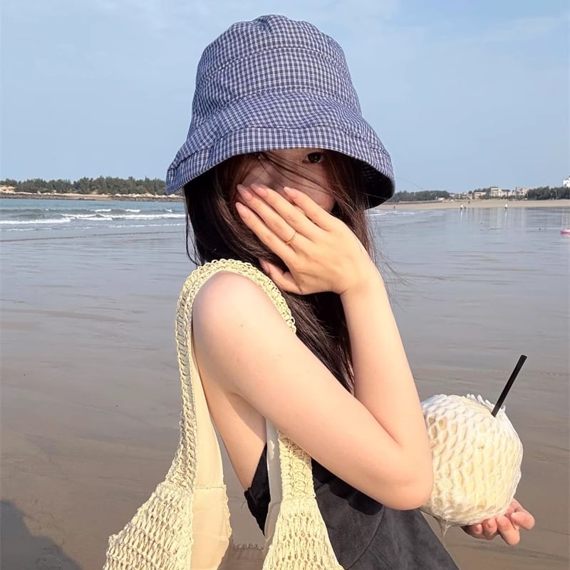 Hat Bucket Plaid