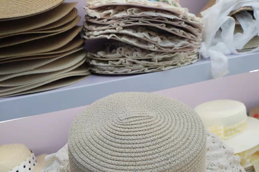 Lace Straw Floral Hat Trim