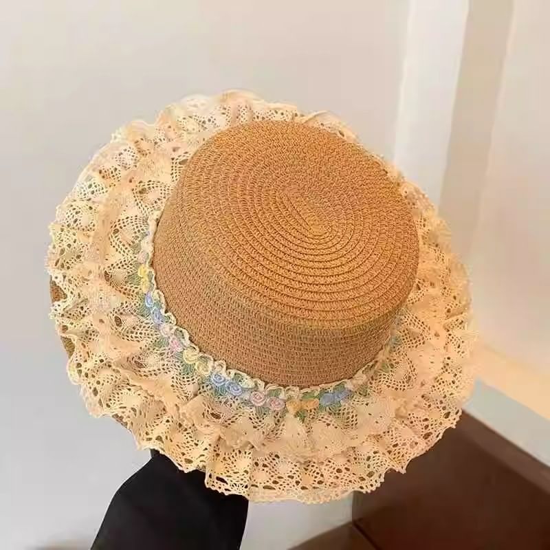 Lace Straw Floral Hat Trim