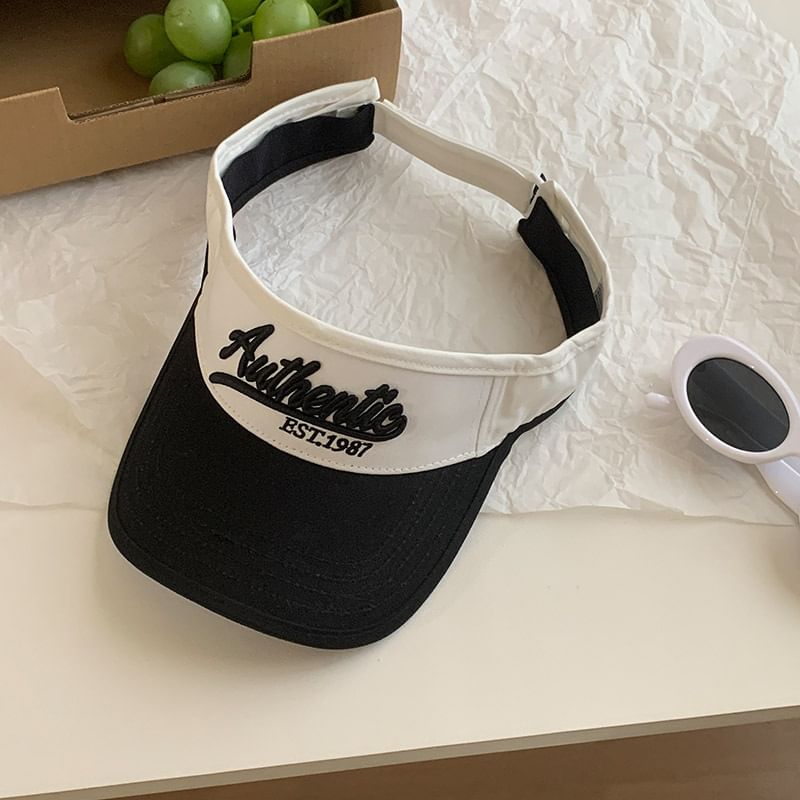 Embroidered Sun Visor Two-Tone Lettering