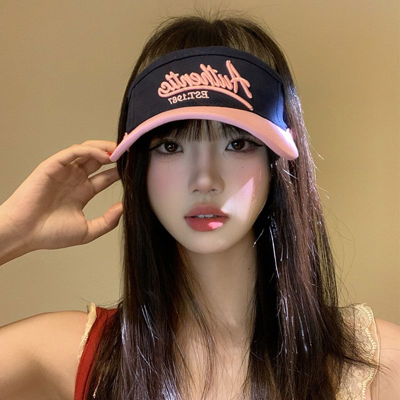 Embroidered Sun Visor Two-Tone Lettering