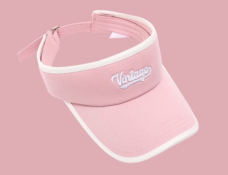 Embroidered Piped Lettering Sun Visor