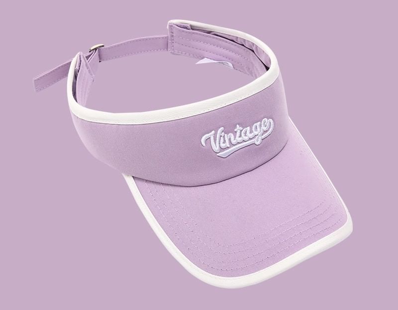 Embroidered Piped Lettering Sun Visor