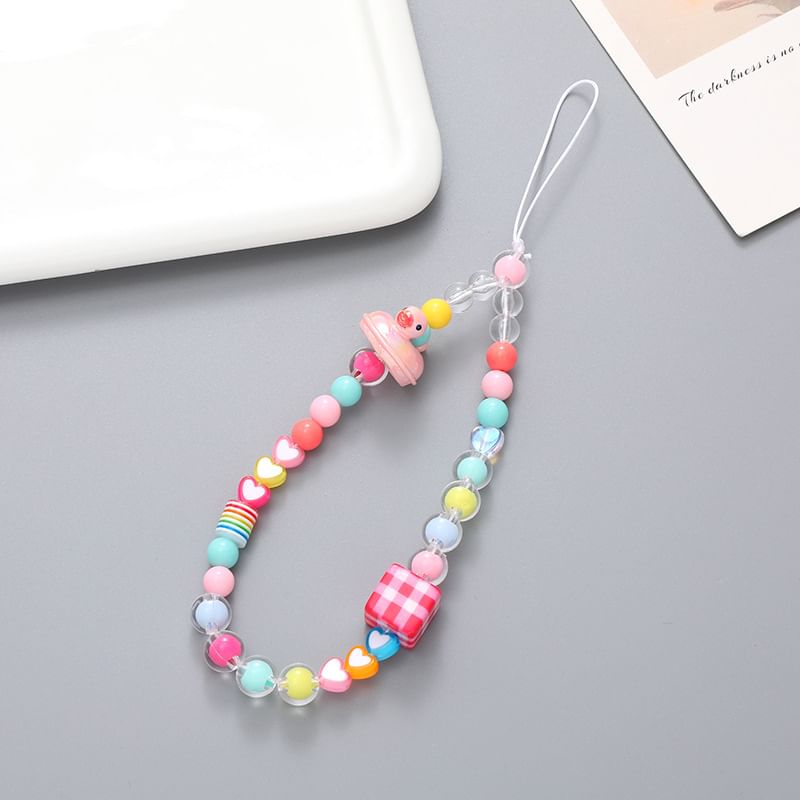 Cube Designs) Phone Duck Strap Plastic (Various Bead