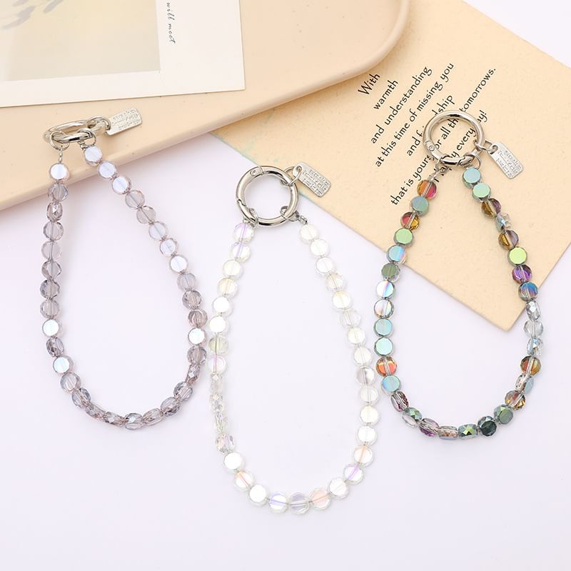Faux Crystal Bead Phone Strap