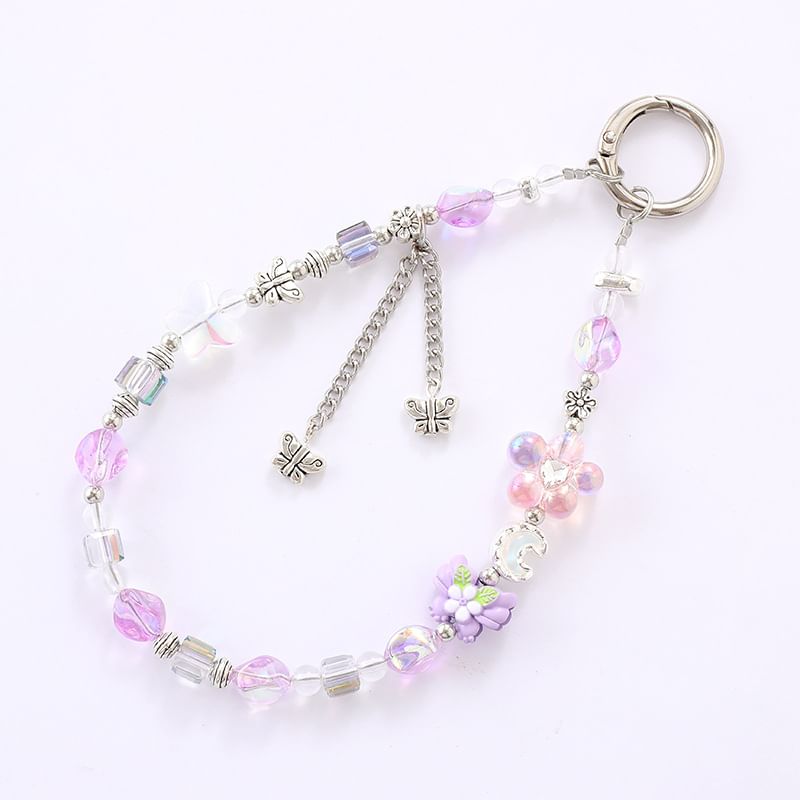 Bear Crystal Floral Phone / Strap Faux Cartoon