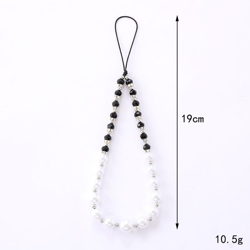 Pearl Rhinestone Faux Strap Phone