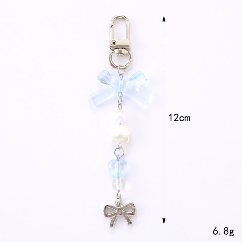 Pearl Phone Charm Bow Faux