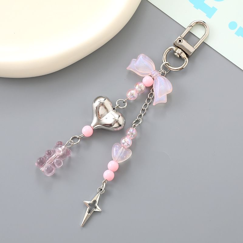 Bear Heart Charm Bow Phone