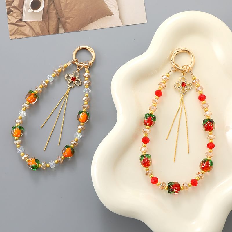 Fruit Clover Bead Phone Strap