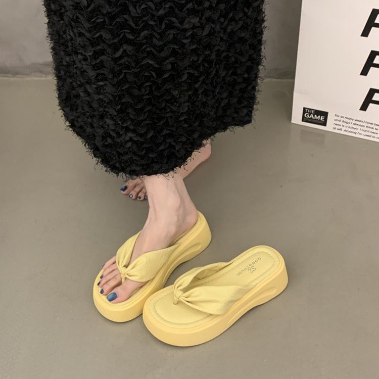 Flip-Flops Platform Ruched