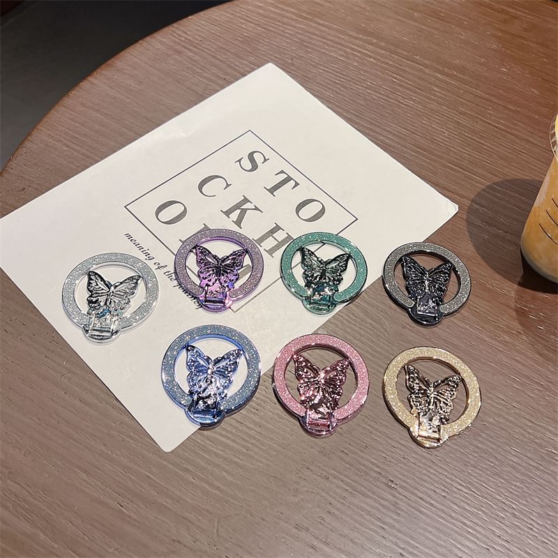 Glitter Butterfly Stand Magnetic Phone