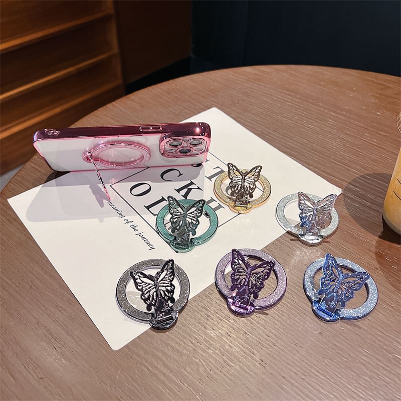 Glitter Butterfly Stand Magnetic Phone