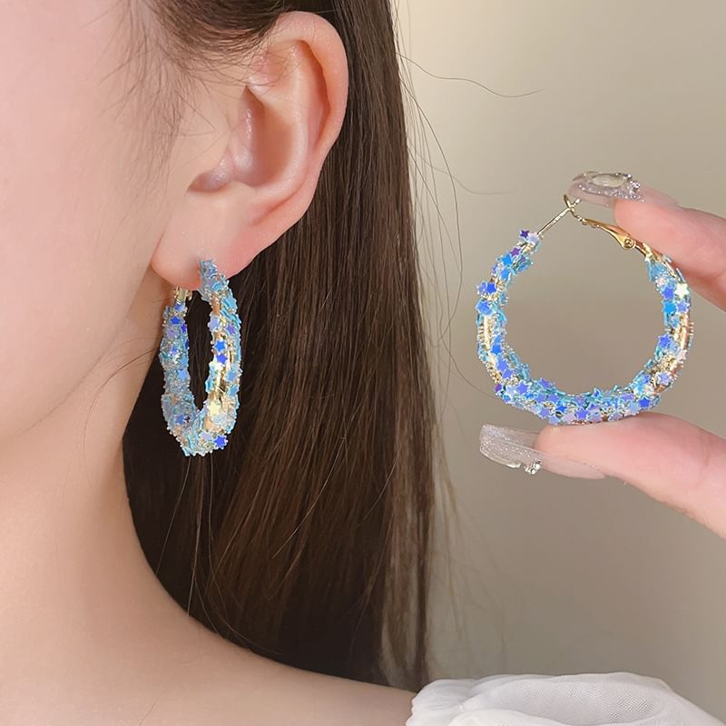 / Bow Heart Star Hoop Earring