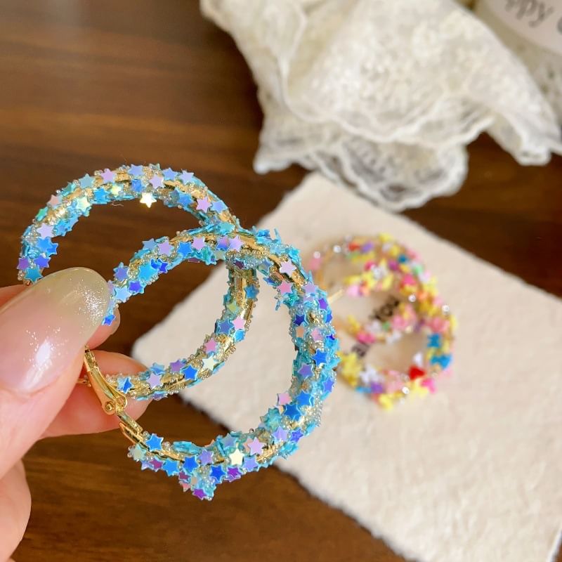 / Bow Heart Star Hoop Earring