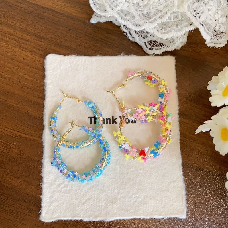 / Bow Heart Star Hoop Earring