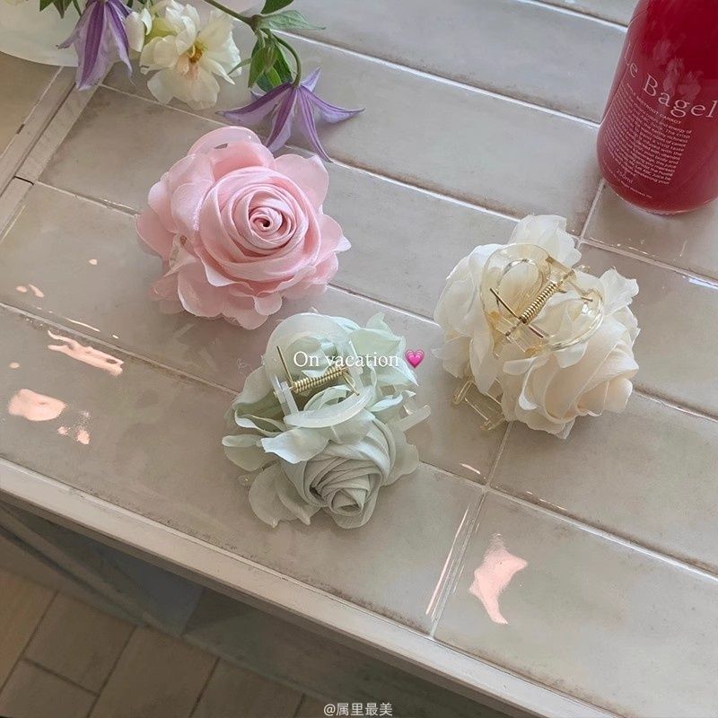 Fabric Claw Flower Hair