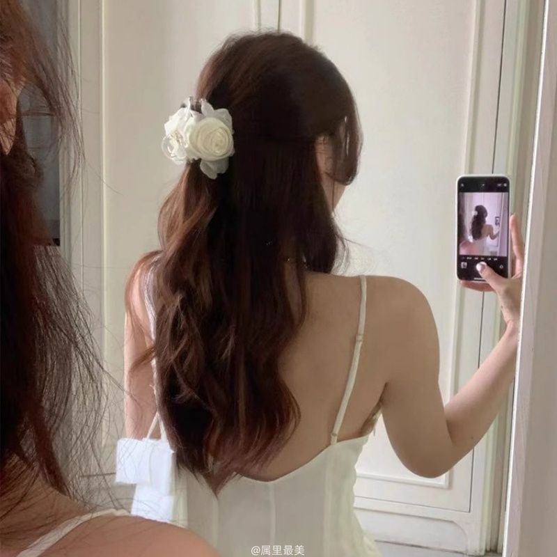 Fabric Claw Flower Hair