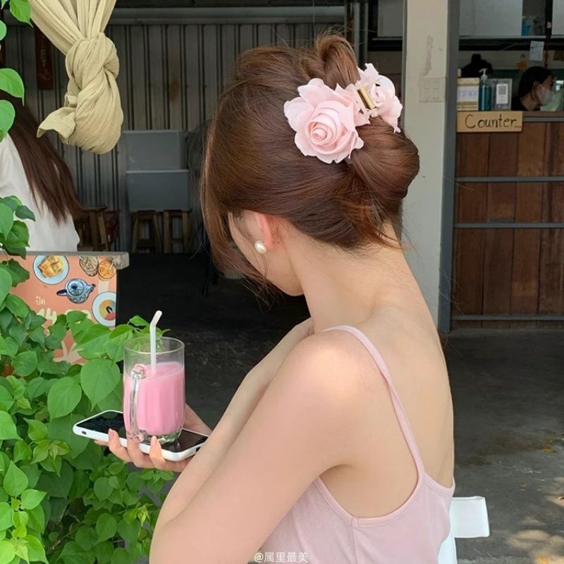 Fabric Claw Flower Hair