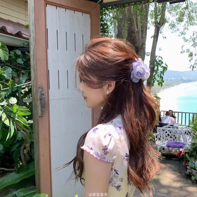 Fabric Claw Flower Hair