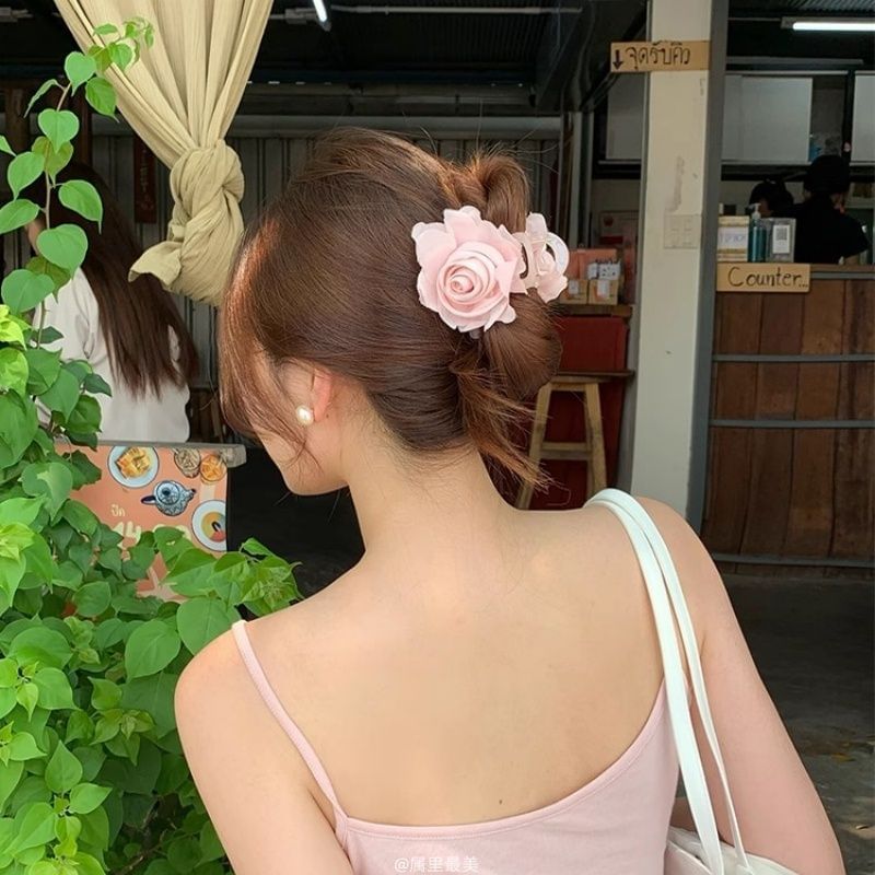 Fabric Claw Flower Hair