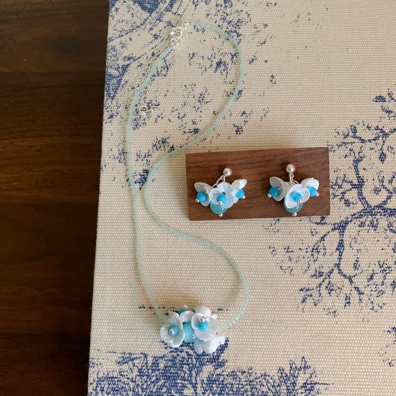 Earring Beaded / Drop Floral Necklace