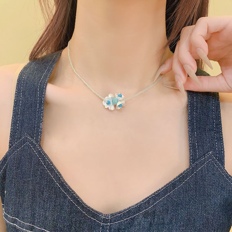 Earring Beaded / Drop Floral Necklace