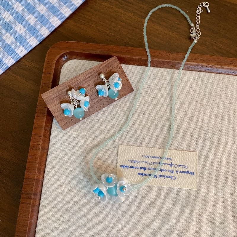 Earring Beaded / Drop Floral Necklace