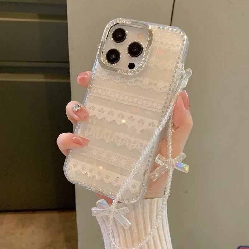 Decoration Adhesive Print Strap / Set Phone Lace Case Ribbon