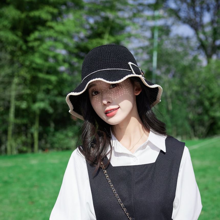 Bucket Bow Ruffle Hat
