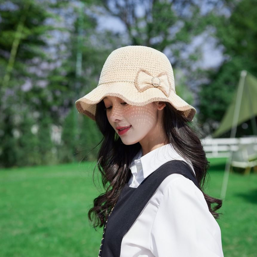 Bucket Bow Ruffle Hat