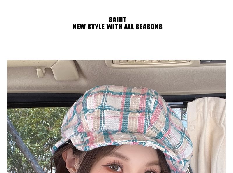 Plaid Newsboy Cap Star