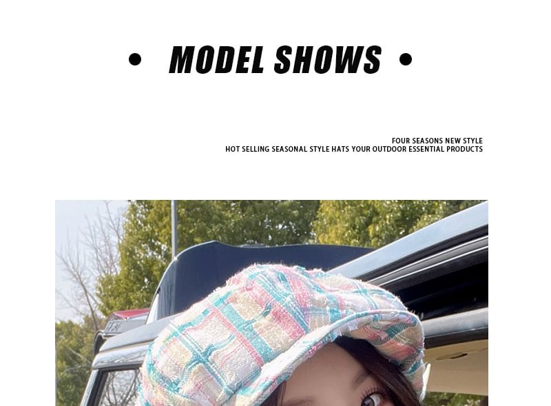 Plaid Newsboy Cap Star