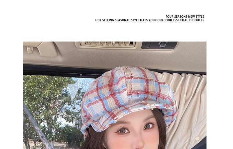 Plaid Newsboy Cap Star