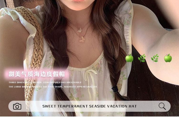 Cloche Hat Bow Woven