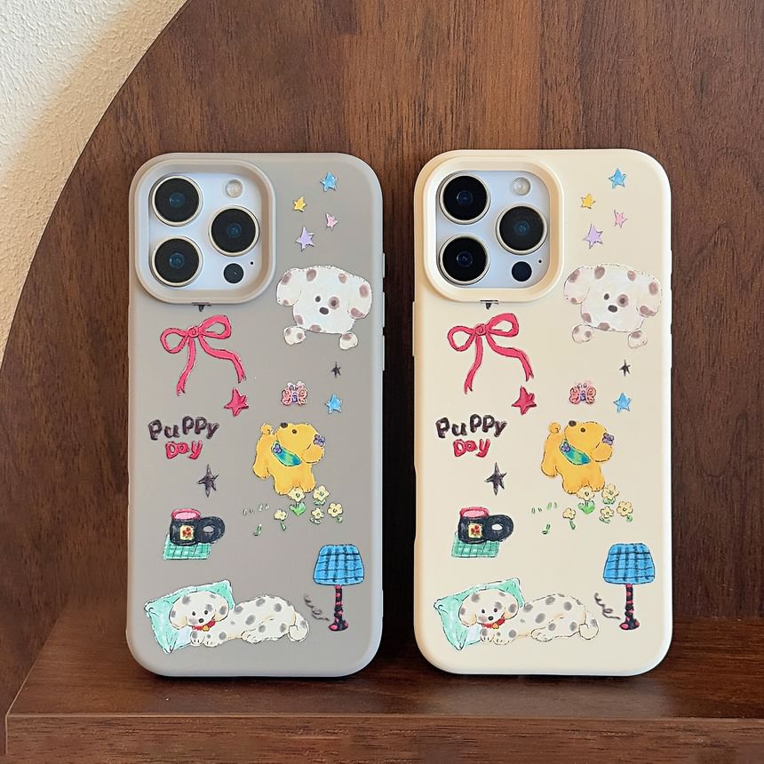 Cartoon Case Dog Print Phone