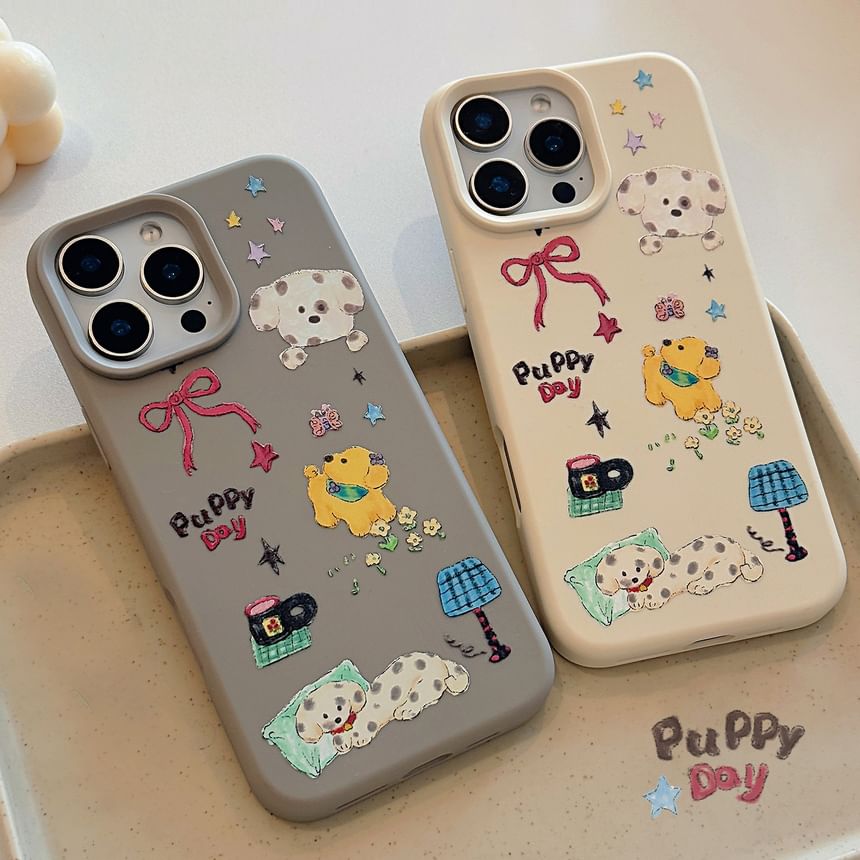 Cartoon Case Dog Print Phone