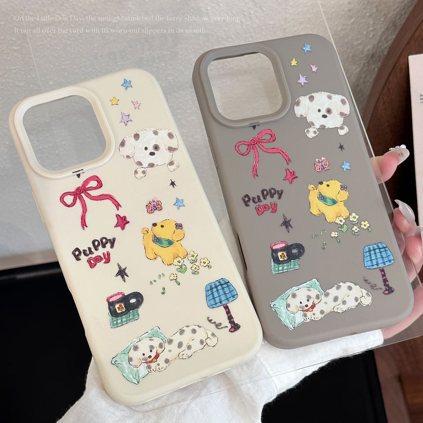 Cartoon Case Dog Print Phone