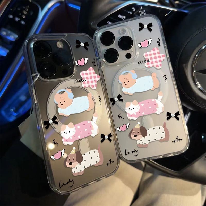 with (Compatible Magnetic Dog Case Phone Transparent MagSafe)