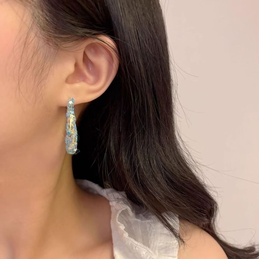 Alloy Hoop Butterfly Earring