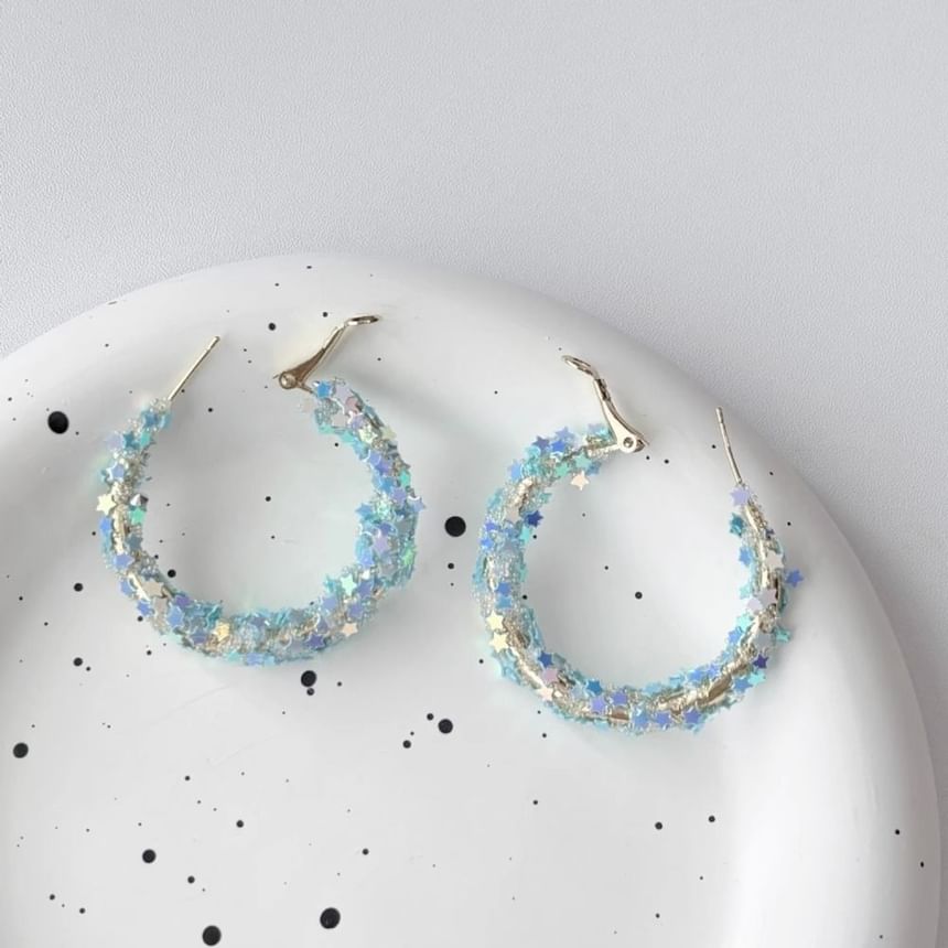 Alloy Hoop Butterfly Earring