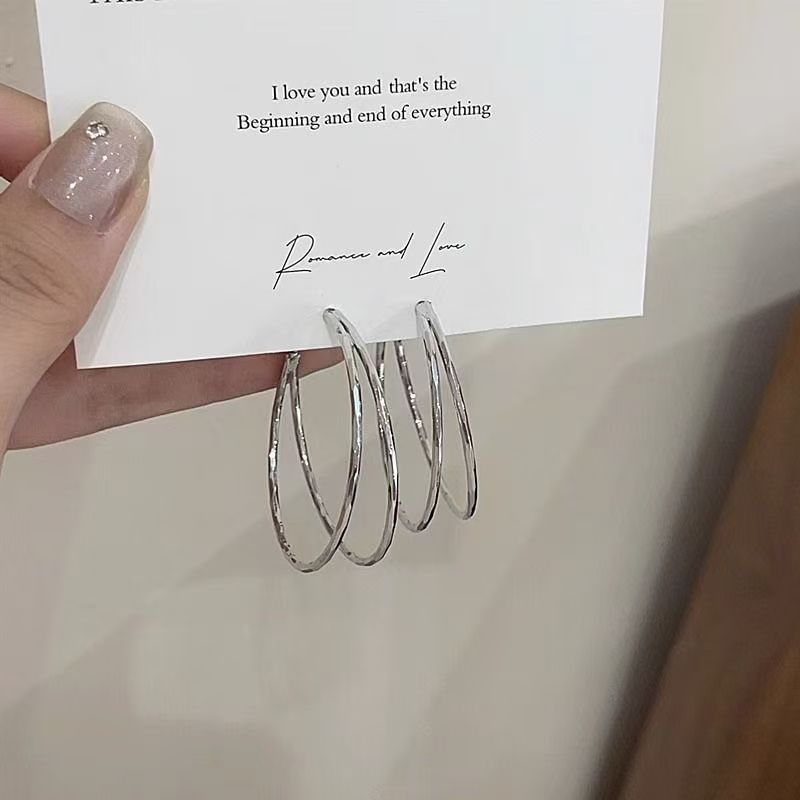 Alloy Hoop Earring Layered